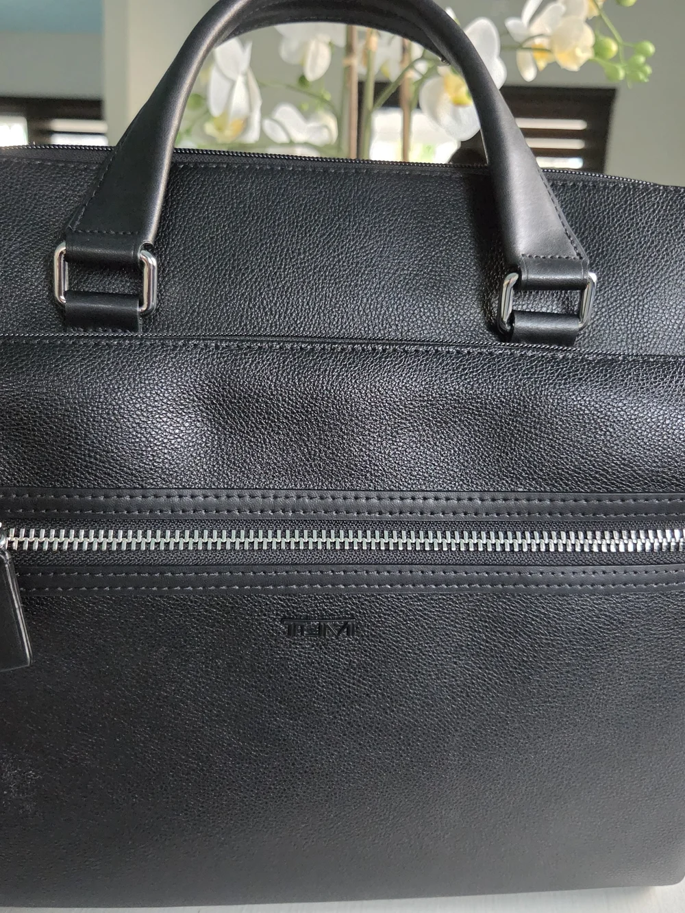Black Men's Briefcase-Style Laptop Bag